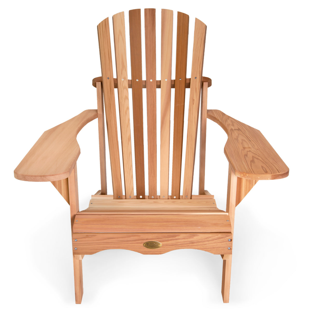 western red cedar adirondack chair and ottoman