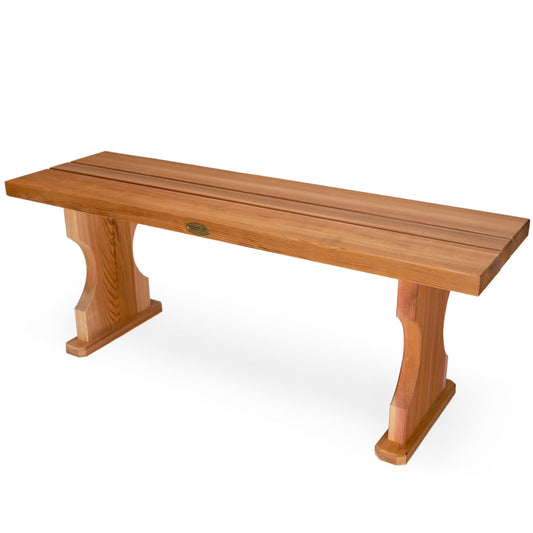 western red cedar backless bench