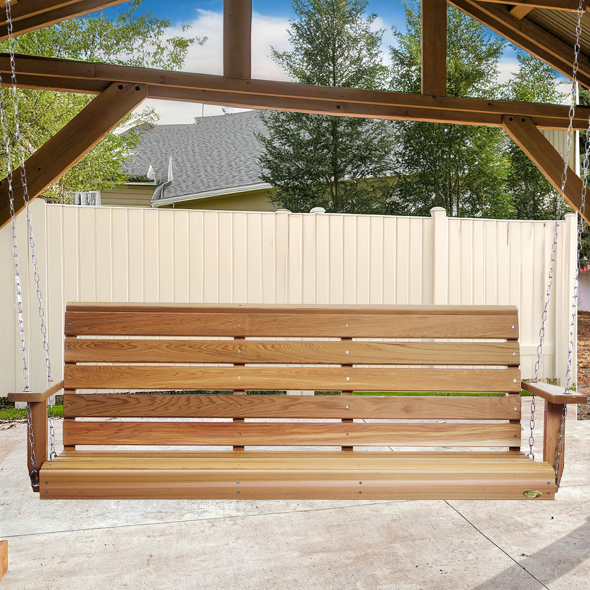 6' Cedar Porch Swing with Comfort Springs