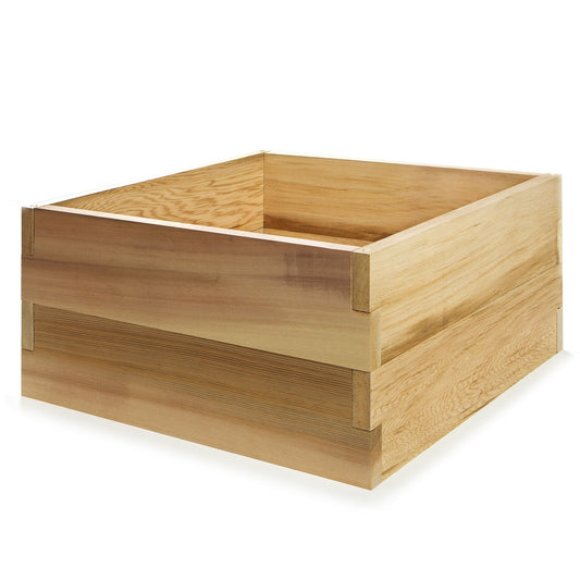 square raised wooden garden planters box