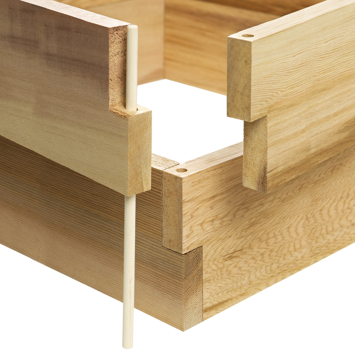 square raised wooden garden planters box two tier