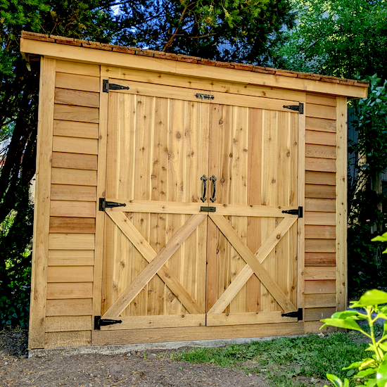 double door lean to shed