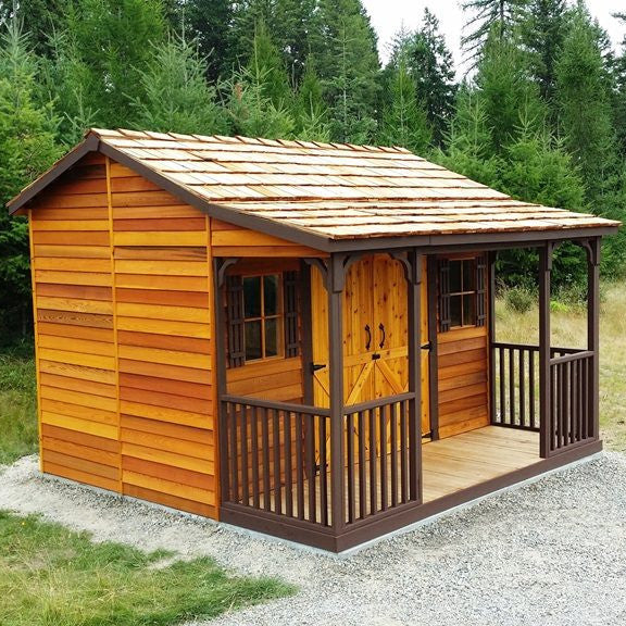 12x12 Ranchhouse with covered porch