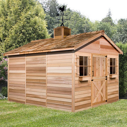 Cedarhouse with Optional Cupola & Rooster Weathervane
