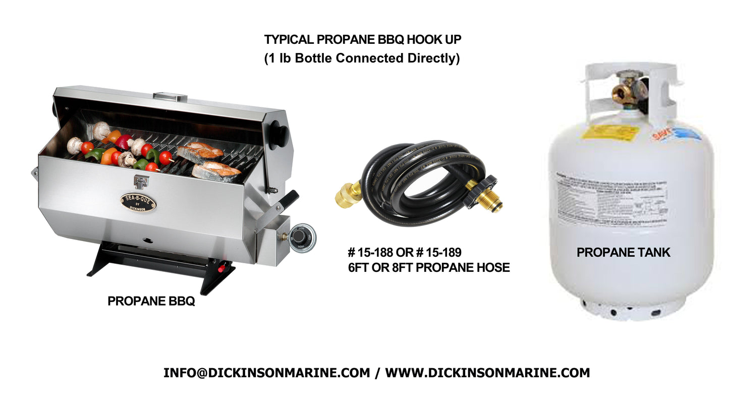Standard Propane Hose – POL Fitting to BBQ Connection (Canada)