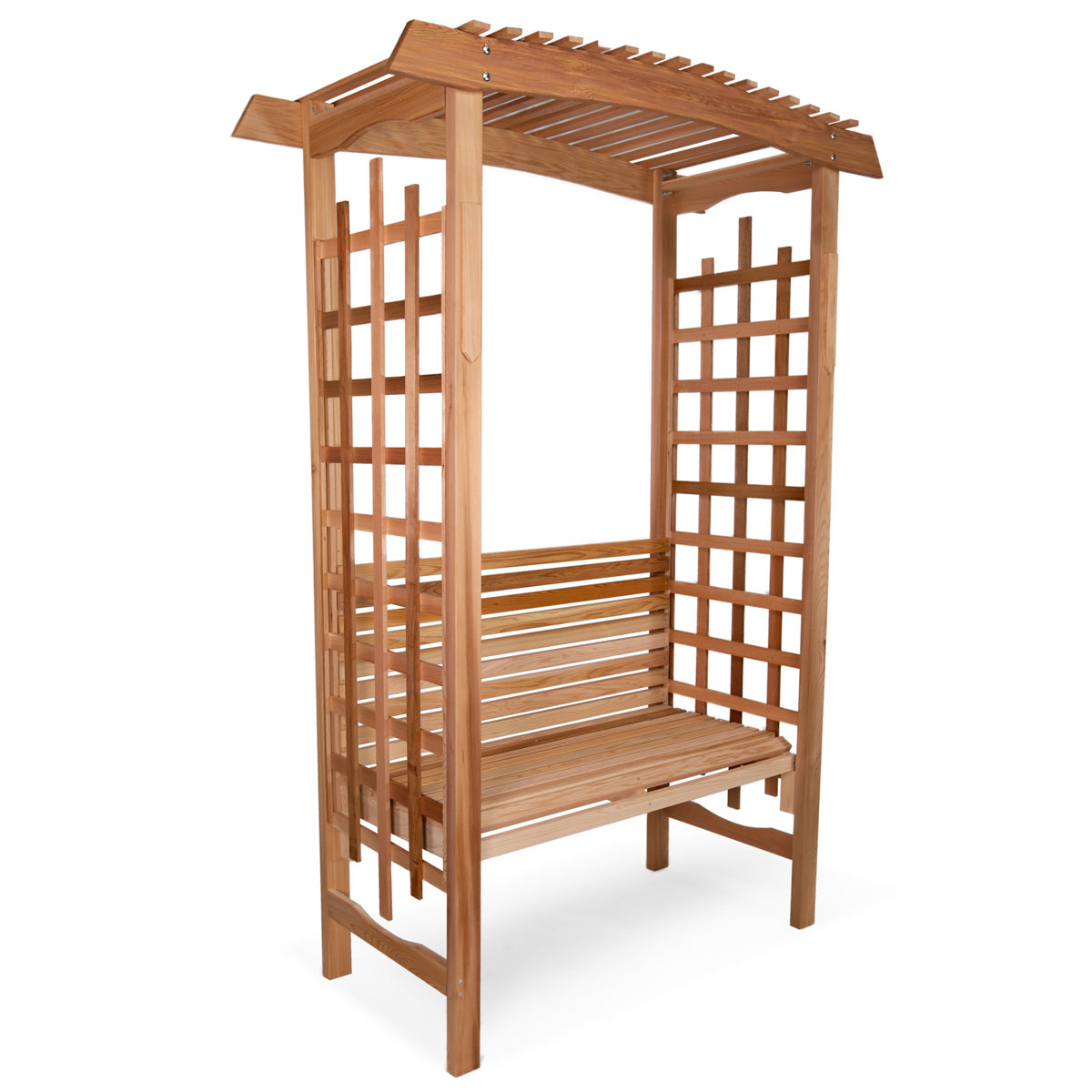 Bench Seat Rbo Western Red Cedar Arbor with Bench – Classic Wooden Garden Seat & Trel ...