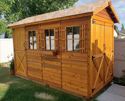 boat house cedar shed featuring OSB roof panels