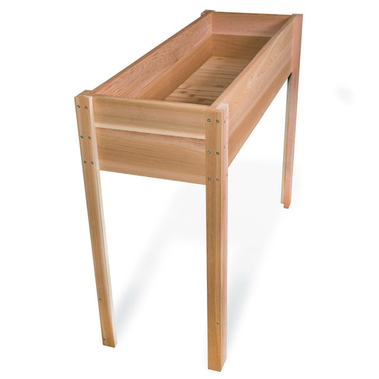 raised wooden garden planters box on legs