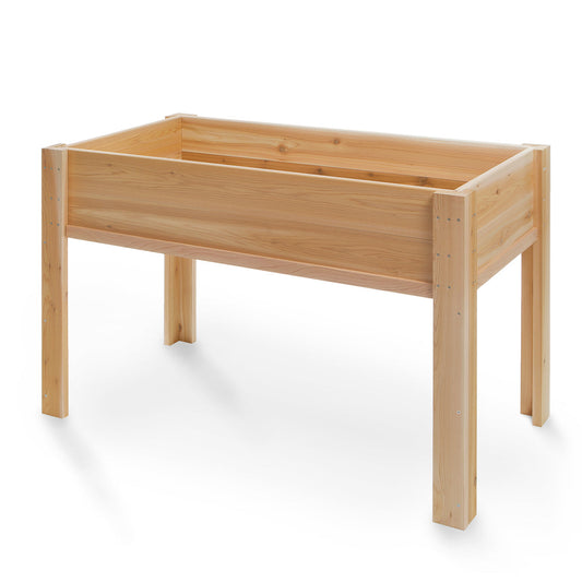 raised wooden garden planters box on legs