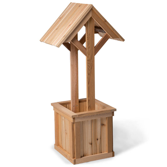 all things cedar wishing well planter box plants bedding