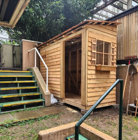 bike shed in narrow space
