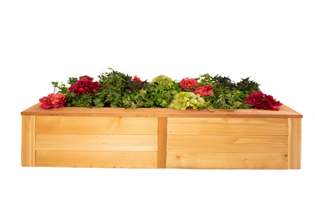 cedarshed 2 x 4 planter box with flowers