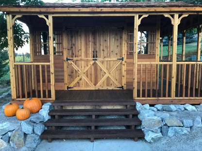 farmhouse shed with steps 