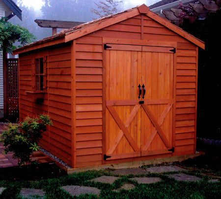 cedarshed rancher side double doors